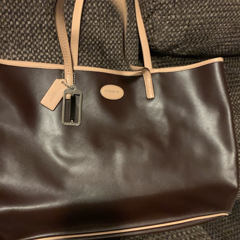 Coach leather tote